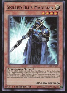 Yu-Gi-Oh TCG #SECE-ENS07 Skilled Blue Magician Limited Edition Super Rare LP - Picture 1 of 2