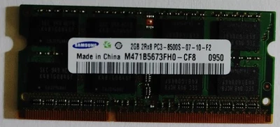 Samsung PC3-8500 2 GB SO-DIMM 1066 MHz PC3-8500 DDR3 Memory (M471B5673FH0-CF8) - Image 1 of 2