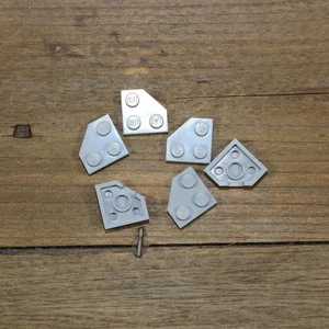 LEGO 26601 Medium Stone Gray Wedge Plate 2x2 Cut Corner Qty 6 - Picture 1 of 1