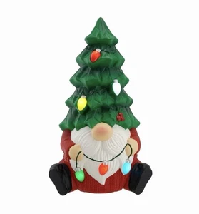 Holiday Time 30" Lighted Blow Mold Christmas Tree Gnome Decor, Battery - Picture 1 of 2