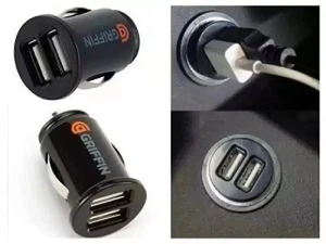 Cargador de coche 2 puertos USB para iPhone Samsung encendedor de cigarrillos adaptador de enchufe - Imagen 1 de 3