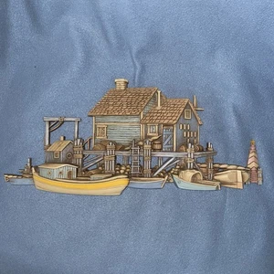 VTG 1977 Burwood Products Co #1506 Fishing Village Wharf Wall Hanging Decor 3D - Picture 1 of 14