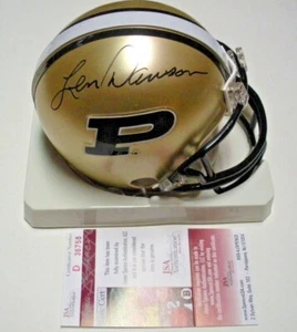 LEN DAWSON PURDUE BOILERMAKERS, CHIEFS LAST ONE JSA/COA SIGNIERTER MINIHELM - Bild 1 von 1