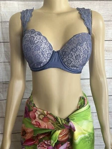 Victoria’s Secret Damen blau Dream Angels gefütterter Halb-BH neu mit Etikett Größe 32DDD - Bild 1 von 8