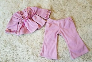American Girl Doll 18" Pink 2 Piece Pant Outfit Embroidered Butterflies - Picture 1 of 4