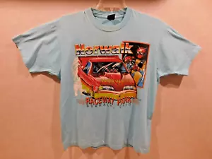Vintage 1991 Norwalk Raceway Park Light Blue T Shirt Size X-Large Dirt Shirts - Picture 1 of 7