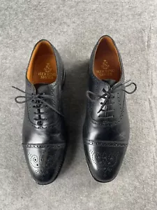 Herring Shoes Cap-Toe Oxford Black 11F UK Men’s US 12 - Picture 1 of 12