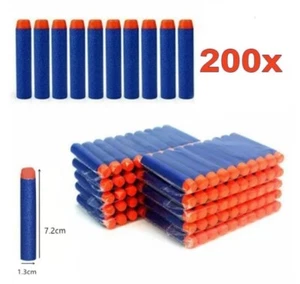 200/Pack Nerf Gun Kompatibel Kugeln Rundkopf Nachfüll Darts Blaster - Bild 1 von 4