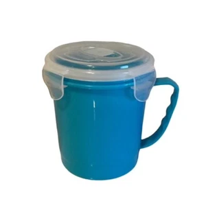 1 Microwave Soup Mug Vent Lid Plastic Bowl Container Food Storage Freezer - Picture 1 of 2