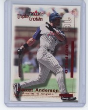 2001 Fleer Triple Crown Red Anaheim Angels Baseball Card #7 Garret Anderson/286