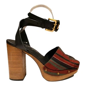 Free People sandali plateau tacco a blocco punta aperta donna taglia 6 estivi Y2K - Foto 1 di 12