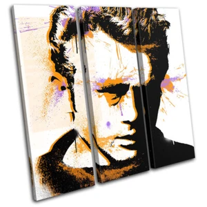 James Dean Movie Star Iconic Celebrities TREBLE CANVAS WALL ART Picture Print - Picture 1 of 1