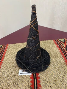 "Sombrero de brujas de arpillera y ramita decoración 8""" - Imagen 1 de 4