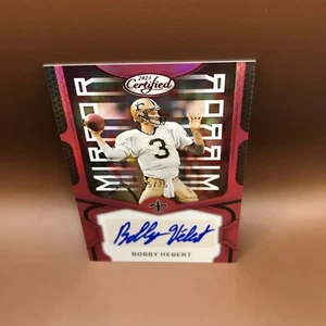 2023 Panini Certified Bobby Hebert Mirror Pink Auto Autograph #65/75 Saints - Picture 1 of 2