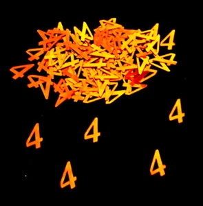 Streudeko Zahl 4 orange/kupfer 100 Stk Geburtstag Kind Kids party Neu - Bild 1 von 1