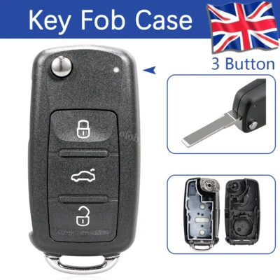 for Skoda Fabia Yeti Citigo Roomster Rapid Flip Car Key Fob Case 3 Button Shell