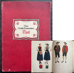 1938, Traditional Costumes of Tyrol, G. Pesendorfer, G. Karasek, First Edition - Foto 1 di 13