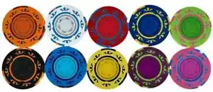 300 chip da poker Crown Casino Royale lisce 14 grammi argilla senza valore chip - Foto 1 di 2