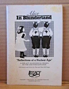ALICE IN BLUNDERLAND one-act play 1983 Kent peace Tim Tom Defrange protest OHIO - Picture 1 of 2