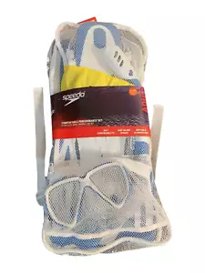Speedo Performance Set Maschera Idroscopica Blu, Snorkeling, Pinne Set Adulto L/XL 14+ - Foto 1 di 3
