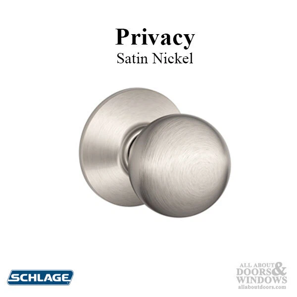 Perilla de puerta de privacidad Schlage Orbit F40 perilla de puerta interior níquel satinado Foto 1 de 1