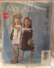 McCall's M6542 CDD Girls 2-5 Cardigan Blouse Dress Pants Hat Purse Uncut Pattern