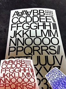 25 mm 38 mm 50 mm 100 mm 125 mm Buchstaben und Zahlen selbstklebend Vinyl Schriftzug - Bild 1 von 12