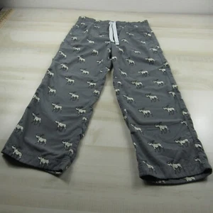 Abercrombie & Fitch Pants Boys Large Gray Moose Fire Resistant Lounge Y2K 32x26 - Picture 1 of 14