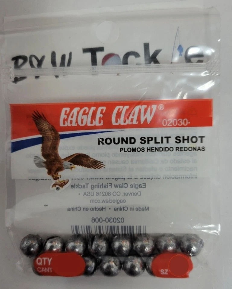 3 Paquetes Garra de Águila Tiro Dividido Redondo ~ Elige Talla ~ (3 Bolsas con Cremallera) Envío Gratis Foto 1 de 1