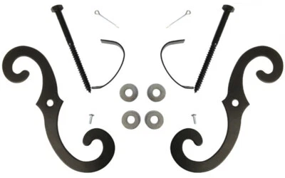 Persiana de ventana de 7" para perros (juego de 2) ganchos en S para perros acabado negro Foto 1 de 2