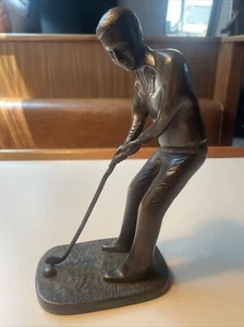 Vintage Golf Bronze Statue, Figur Golfer - Bild 1 von 5