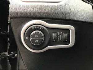 For Jeep Compass 2017 2018 Matte Inner Head light Lamp Switch Button Trim - Picture 1 of 6