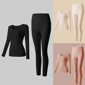 Damen Winter Warm Ultradünne Thermo Lange Unterhosen Unterwäsche Top & Unterteil 2-teiliges Set - Bild 1 von 37