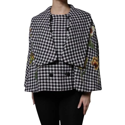 DOLCE & GABBANA Jacket Monochrome Patterned Floral Cape IT38/US4/XS 4430usd - Image 1 of 4
