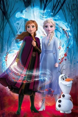 MOVIE POSTERS USA Frozen 2 - Disney Movie Poster / Print (Anna & Elsa & Olaf - Guiding Spirit)