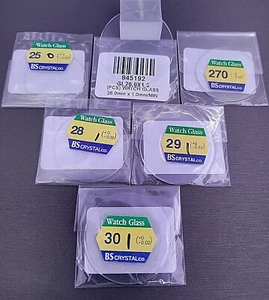 29,1 mm - 29,9 mm x 1,0 mm dick Uhrenteile Kristallglas klar flach rund Mineral - Bild 1 von 2