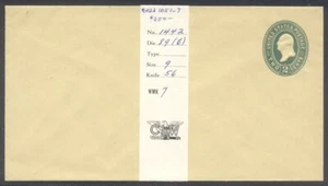 U.S. #U323 SCARCE MInt Entire - 2c Green, on Amber Man, Die 3 - Picture 1 of 1