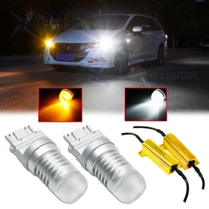 CANbus Switchback White Amber 3157 3457 LED Turn Signal Light Bulbs Error Free - Picture 1 of 9