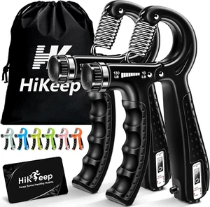 Hand Grip Strengthener, Grip Strength Trainer - 2 Pack Adjustable Resistance 10- - Picture 1 of 12