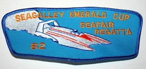Seafair Hydro Foil Seagalley Copa Esmeralda Regata 1982 barco de carreras parche nuevo - Imagen 1 de 1