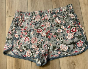 LOFT Women's Shorts Size Medium Elastic Waist Pockets Floral Print - Picture 1 of 6