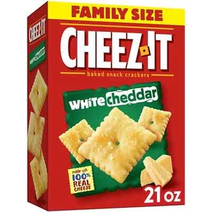 Galletas de queso cheddar blanco Cheez-It, galletas para bocadillos horneados, 21 OZ FRESCAS - Imagen 1 de 12