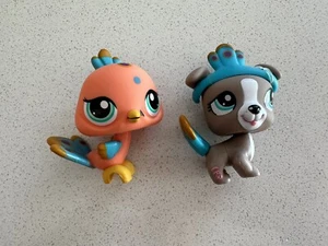 Littlest Pet Shop LPS Complete #1462 Peacock #1463 Boxer Dog - Picture 1 of 2