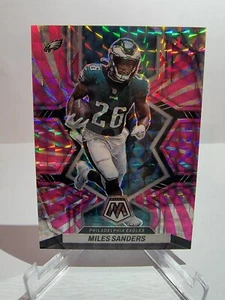 2022 Mosaic Miles Sanders FOTL Pink Swirl Prizm /11 Eagles - Imagen 1 de 2