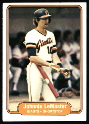 1982 Fleer Johnnie LeMaster #393 San Francisco Giants - Image 1 of 2