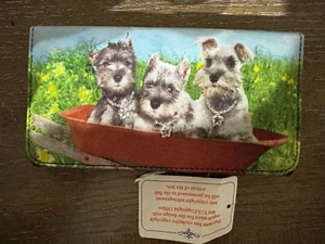Organizador de cartera de perro Blossom Collection Schnauzer cachorros nuevo con etiquetas - Imagen 1 de 9