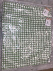 New Pottery Barn Green Gingham Cotton Pillow Covers Only 18”Sq **2 Available**