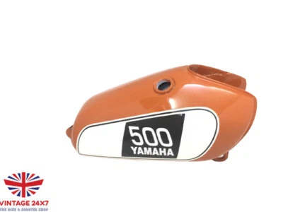 FIT FOR YAMAHA XT TT 500 ORANGE PAINTED FUEL PETROL TANK STEEL 1N5,1977) - Image 1 of 4