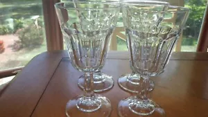 Libbey Duratuff Gibraltar Cafe Clear Wine glasses 4 8 ounce stems EUC - Picture 1 of 6