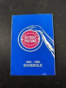 1984-85 - Detroit Pistons - NBA - Pocket Schedule - Budweiser - Picture 1 of 4